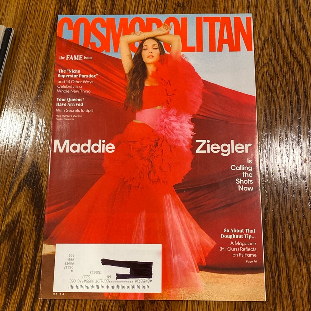Cosmopolitan Magazine  2022 Issue 4  Maddie Ziegler  The Fame Issue Fashion